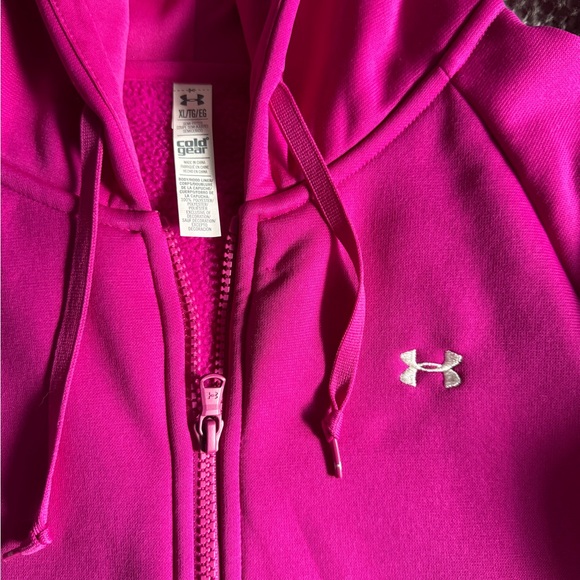 Under Armour Bright Pink Full-Zip Hoodie - Picture 2 of 6
